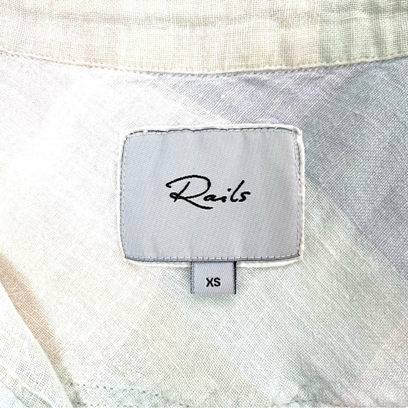 Rails Charli Pastel Buffalo Button Down Shirt Linen Blend - Picture 10 of 16